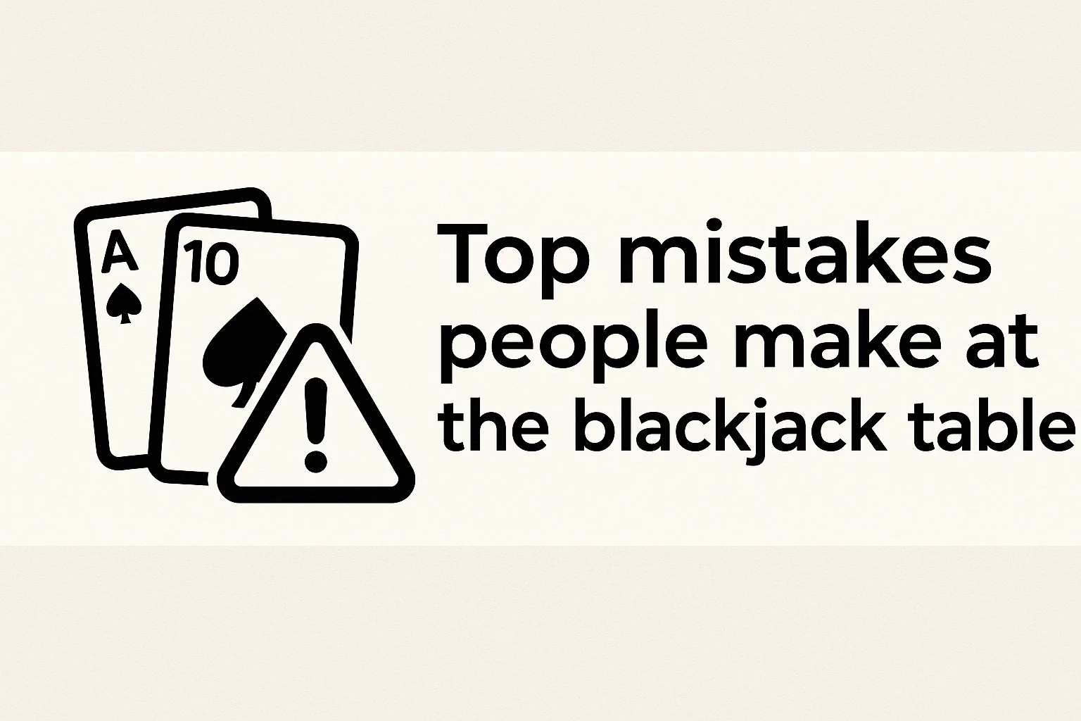 Top mistakes people make at the blackjack table